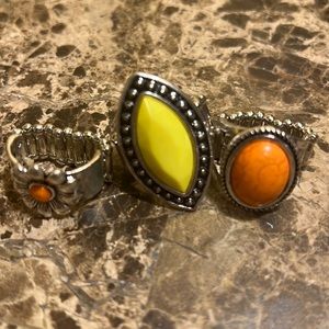 Three stretchy rings